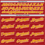 Custom Red Yellow-White Authentic Gradient Fashion Baseball Jersey