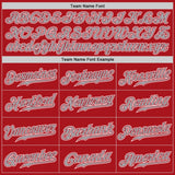 Custom Red Gray-White Authentic Gradient Fashion Baseball Jersey