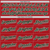 Custom Red Kelly Green-White Authentic Gradient Fashion Baseball Jersey