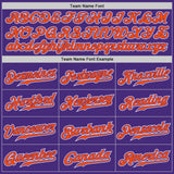 Custom Purple Orange-White Authentic Gradient Fashion Baseball Jersey