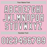 Custom Light Pink White-Black Authentic Fade Fashion Baseball Jersey