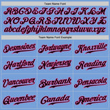Custom Light Blue Black-Pink Authentic Fade Fashion Baseball Jersey
