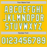 Custom Yellow White-Kelly Green Authentic Fade Fashion Baseball Jersey