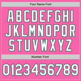 Custom Pink White-Kelly Green Authentic Fade Fashion Baseball Jersey