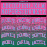 Custom Stitched Pink Kelly Green Fade Fashion Sports Pullover Sweatshirt Hoodie