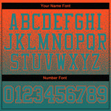 Custom Stitched Orange Aqua Fade Fashion Sports Pullover Sweatshirt Hoodie