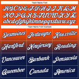 Custom Stitched Orange White-Navy Fade Fashion Sports Pullover Sweatshirt Hoodie