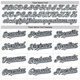 Custom White Pinstripe Silver-Black Authentic Fade Fashion Baseball Jersey