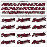 Custom White Pinstripe Crimson-Black Authentic Fade Fashion Baseball Jersey