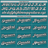 Custom Teal Pinstripe White-Black Authentic Fade Fashion Baseball Jersey