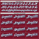 Custom Maroon Pinstripe White-Navy Authentic Fade Fashion Baseball Jersey