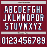 Custom Maroon Pinstripe White-Navy Authentic Fade Fashion Baseball Jersey