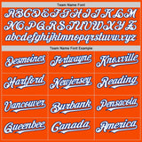 Custom Orange Pinstripe White-Royal Authentic Fade Fashion Baseball Jersey