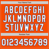 Custom Orange Pinstripe White-Royal Authentic Fade Fashion Baseball Jersey