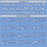 Custom Light Blue Pinstripe White-Royal Authentic Fade Fashion Baseball Jersey