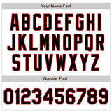 Custom White Pinstripe Black-Red Authentic Fade Fashion Baseball Jersey