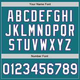 Custom Teal Pinstripe White-Purple Authentic Fade Fashion Baseball Jersey