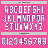 Custom Pink Pinstripe White-Purple Authentic Fade Fashion Baseball Jersey