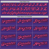 Custom Purple Pinstripe Pink-Black Authentic Fade Fashion Baseball Jersey