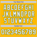 Custom Gold Pinstripe White-Green Authentic Fade Fashion Baseball Jersey