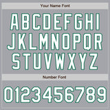 Custom Gray Pinstripe White-Kelly Green Authentic Fade Fashion Baseball Jersey