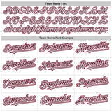 Custom White Pinstripe Gray-Crimson Authentic Fade Fashion Baseball Jersey