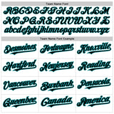 Custom White Pinstripe Black-Teal Authentic Fade Fashion Baseball Jersey