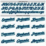 Custom White Pinstripe Navy-Teal Authentic Fade Fashion Baseball Jersey