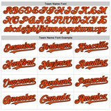 Custom White Pinstripe Orange-Brown Authentic Fade Fashion Baseball Jersey