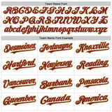 Custom White Pinstripe Crimson-Old Gold Authentic Fade Fashion Baseball Jersey