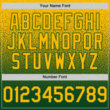 Custom Gold Green Authentic Fade Fashion Baseball Jersey