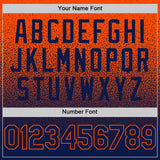 Custom Orange Navy Authentic Fade Fashion Baseball Jersey