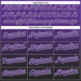 Custom Purple Gray-Black Authentic Fade Fashion Baseball Jersey