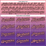 Custom Medium Pink Purple-Black Authentic Fade Fashion Baseball Jersey