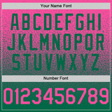 Custom Pink Kelly Green Authentic Fade Fashion Baseball Jersey