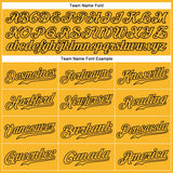 Custom Gold Gold-Black Authentic Baseball Jersey