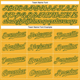 Custom Gold Gold-Green Authentic Baseball Jersey