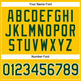 Custom Yellow Green Pinstripe Green-White Authentic Baseball Jersey