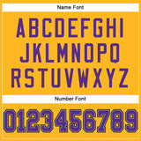 Custom Gold Purple-Black Mesh Authentic Football Jersey