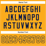 Custom Gold Gold-Navy Mesh Authentic Football Jersey