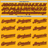 Custom Gold Crimson-Black Authentic Baseball Jersey