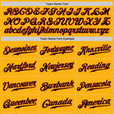Custom Gold Black-Orange Authentic Baseball Jersey