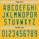 Custom Gold Kelly Green-White Hockey Jersey