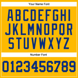Custom Gold Royal-White Authentic Throwback Basketball Jersey