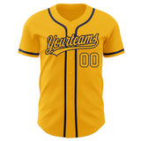 Custom Gold Gold-Navy Authentic Baseball Jersey