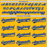 Custom Gold Navy-Light Blue Authentic Baseball Jersey