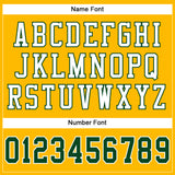 Custom Gold Green-White Mesh Authentic Football Jersey