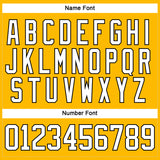 Custom Gold White-Black Hockey Lace Neck Jersey