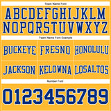 Custom Stitched Gold Royal-White Football Pullover Sweatshirt Hoodie