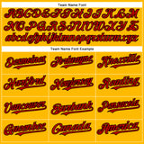 Custom Gold Red-Black Authentic Baseball Jersey